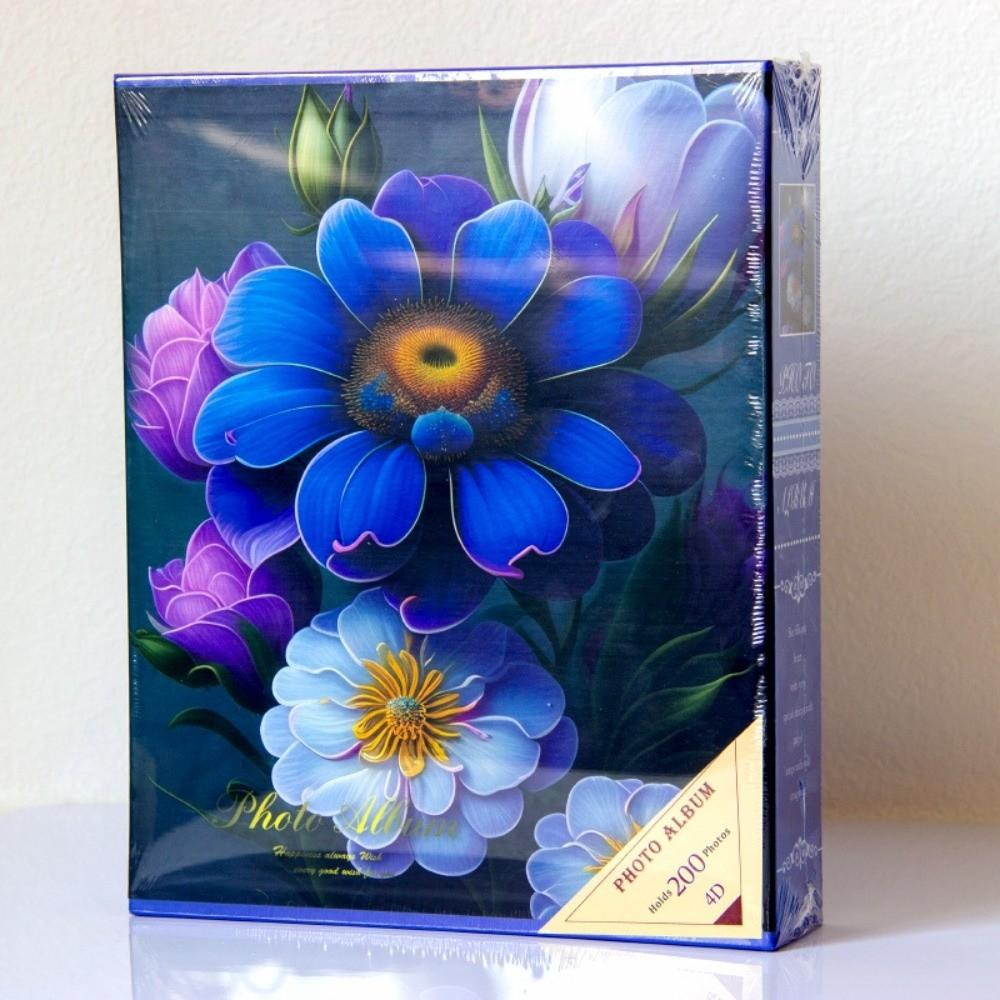 6palcový fotoalbum se 200 kapsami, laminované kapsy na vkládání, zasouvací fotoalba, velkokapacitní scrapbook album, sbírka fotografií