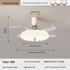 2026 Cream Style Ceiling Fan with Light: Eye Protection, Strong Wind, Invisible Blades for Bedroom, Restaurant, or Study Room