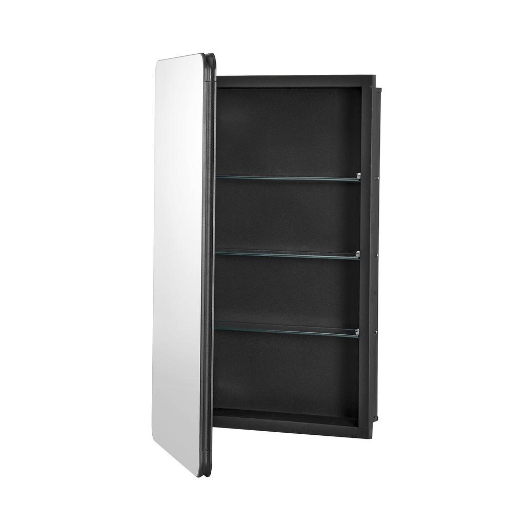 VEVOR Medicine Cabinet, 16.5 x 27.5 inch, Medicine Cabinet for Bathroom with Mirror, Aluminum Frame Bathroom Wall Cabinet, 3-layer Adjustable Shelves