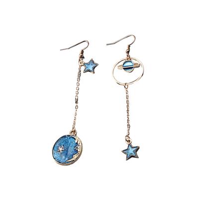 1 Pair Women Earring Asymmetrical Design Girls Jewelry Multi-functional Ear Studs for Birthday Gift Festival Casual Daily Wear