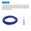 Uxcell Thermocouple PTFE Maximum 16 Thermocouple Probe for Temperature Sensor K-type Wire, Braided, Insulated, 260°C/500°F, Feet,
