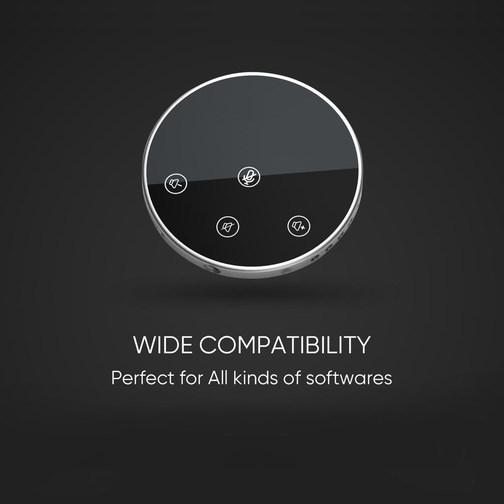 Desktop USB Conference Speakerphone Microphone 360 Degrees  Omnidirectional Condenser Plug & Play PC Computer Mic with