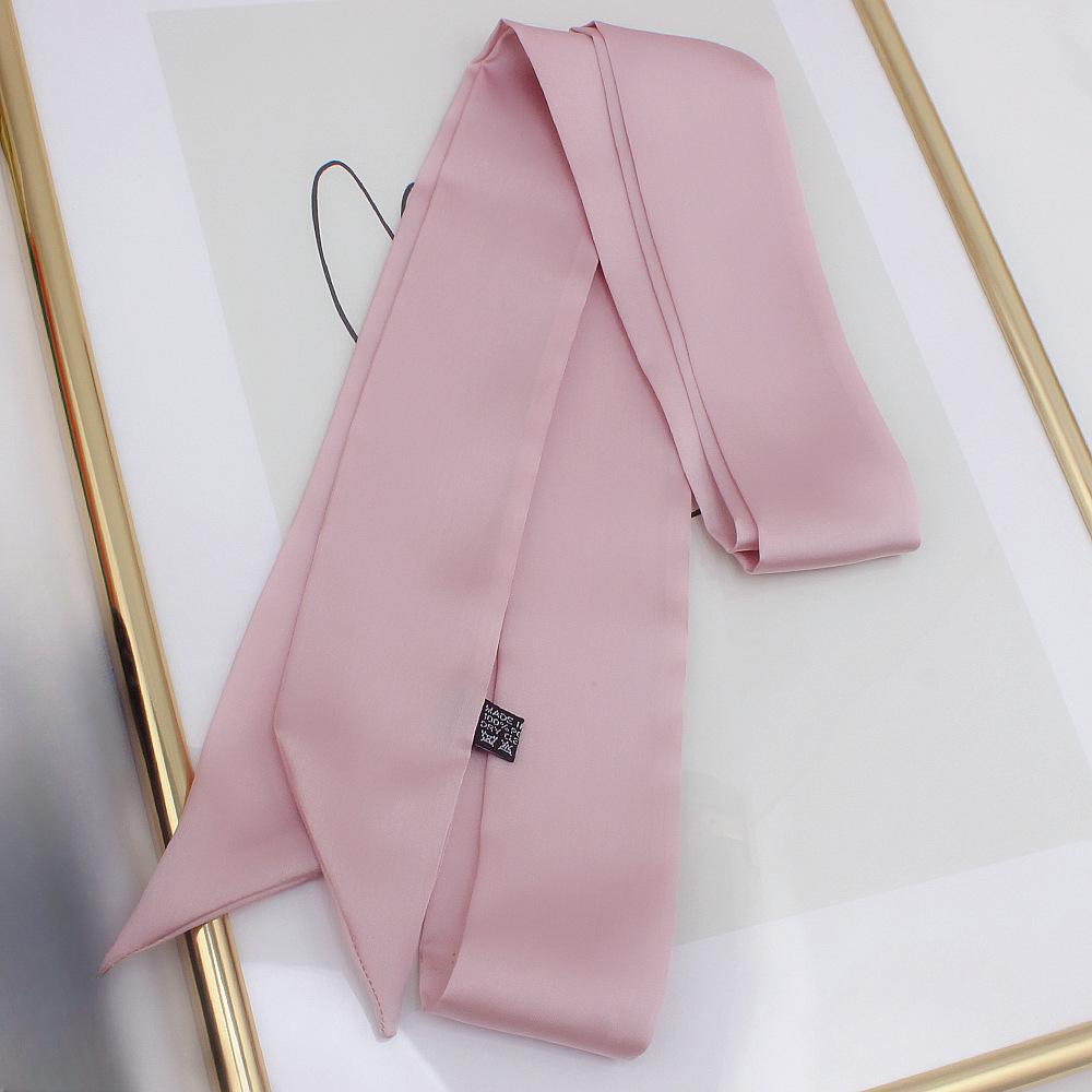 Long Skinny Hair Scarf For Women Silk Satin Headband Cute Neckerchief Solid Colors  Fashion Bag Scarves For Ladies 2024