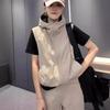 Sommer Kapuzen Ärmellose Atmungsaktive Jackenweste Damen Locker Sportweste Jacke Reißverschluss Sonnenschutz Lässiger Cardigan Top