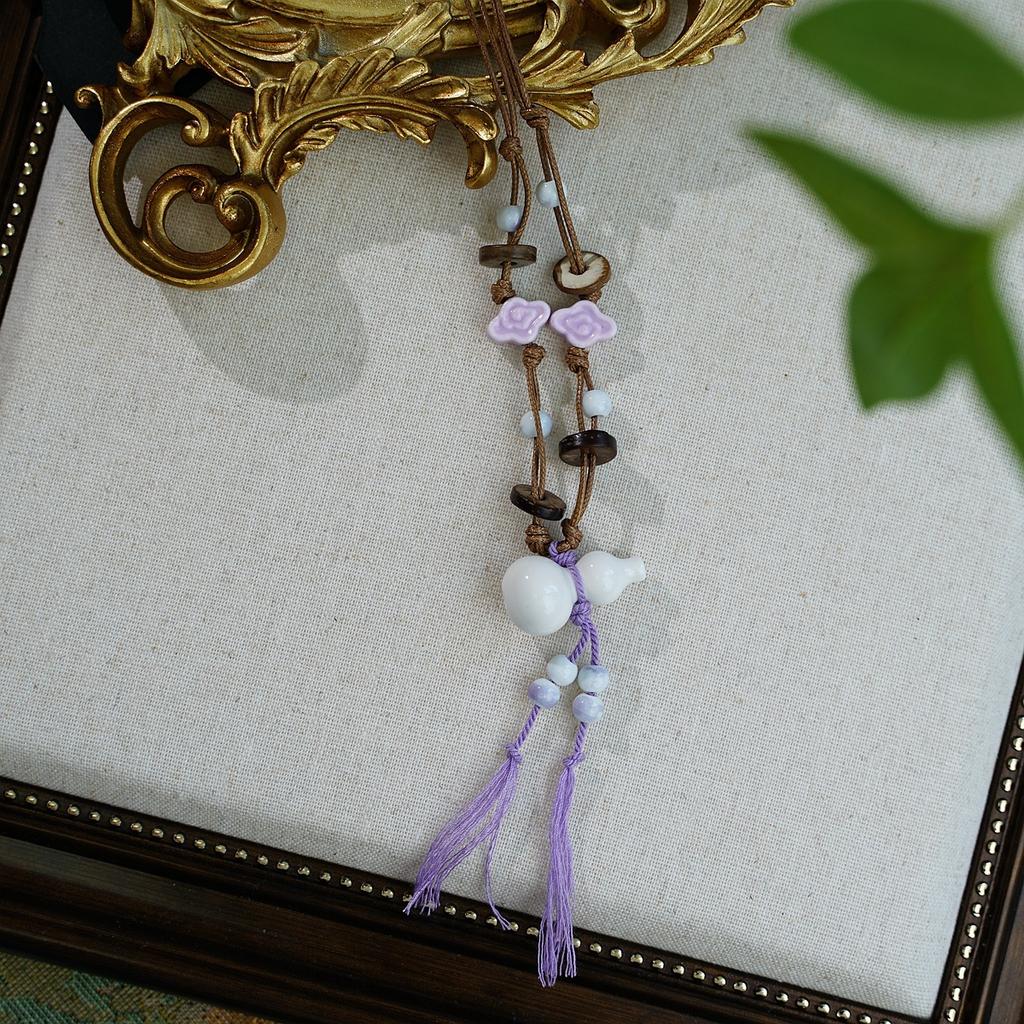 Hot-selling ceramic mushroom necklace accessories niche design necklace high sense