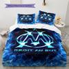 Olympique De Marseille Pattern Bedding,Quilt Set Quilt Cover Pillowcase Home Birthday Gift (1 * Duvet Cover + 2 * Pillowcase, Without Core)