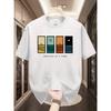 'Day by Day' Seaside Illustration Print T-Shirt, Healing Trendy Short Sleeve