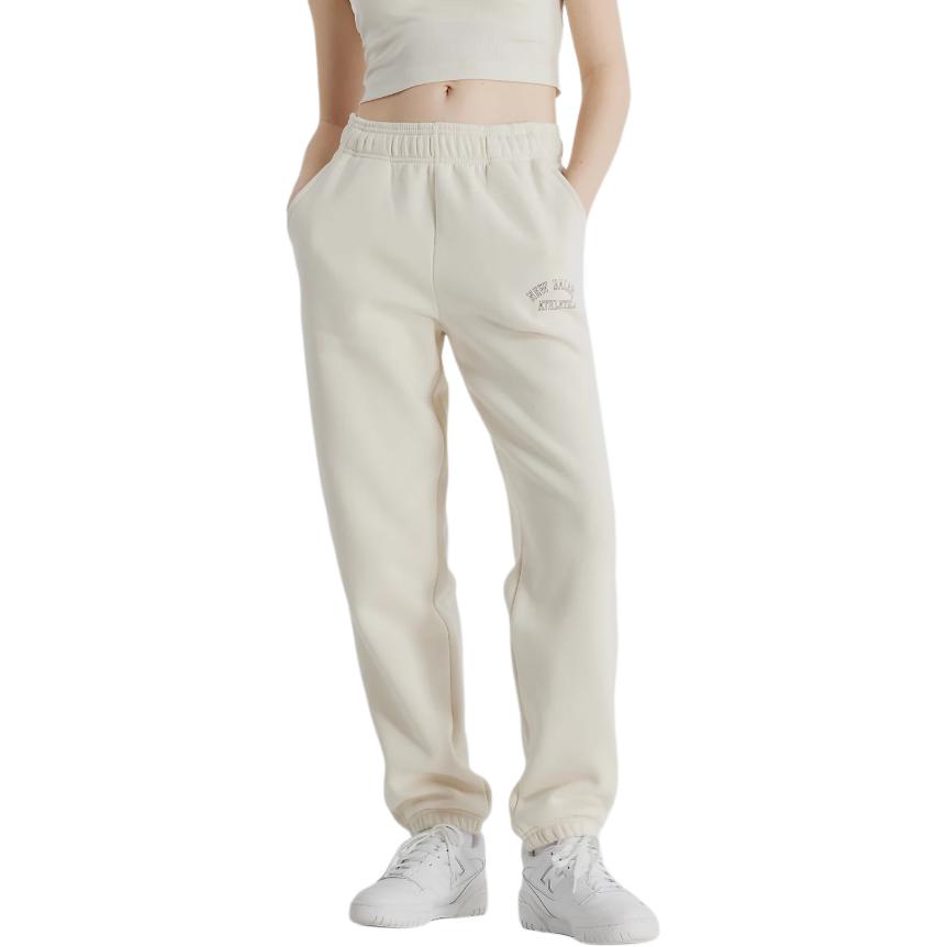 New Balance Graphic Fleece Jogger Knitted Sweatpants Women s Linen WP43500-LIN L