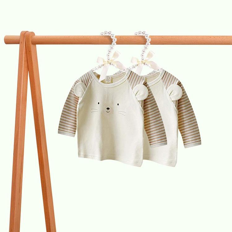 20cm Fashion Pearl Hanger with Bow - Pet, Dog, and Children's Plastic Hanger
