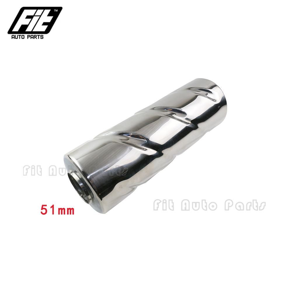 Universal Track Exhaust Resonator Muffler Stainless Steel 201 Spiral inner tube for 2.5/2 inch Exhaust Muffler 403a-without logo