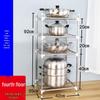 Stainless Steel Multi-layer Kitchen Storage Rack for Pots and Basins