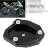 Aramox Moto Motorcycle Kickstand Pad, Motorcycle Kick Stand Plate Side Stand Extension Pad Aluminium Alloy KSP?106?Set Fit for Z650/Z900(Black)