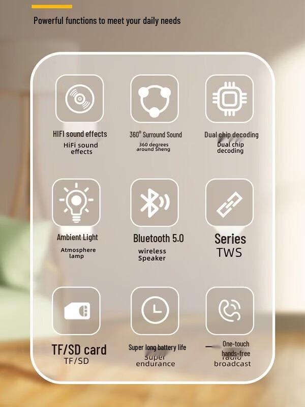 Bach Johann DW06 Bluetooth Speaker with Night Light CN Plug (adapter Included)