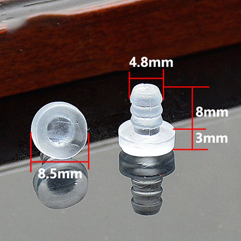 20 pz Gomma Morbida Trasparente Inserita Piedini Base Gambe Tavolo Sedia Scivolo Pad Protettore Pavimento Antiurto