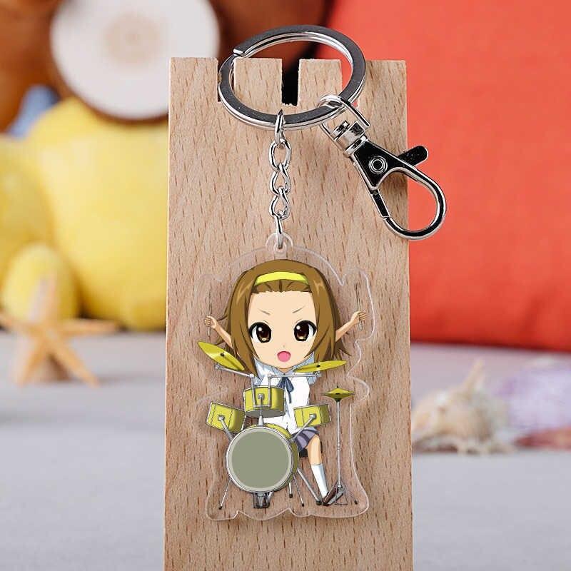 Cartoon Anime Hirasawa Yui Nakano Azus Acrylic Keychain Keyring Pendent Gift
