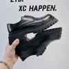 Spring New Leather Shoes Men's Formal Wear Casual Business Korean Version Trend British Brock Platform Big Head Shoes 1805-A