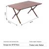OEING Outdoor Folding Carbon Steel Roll-up Table