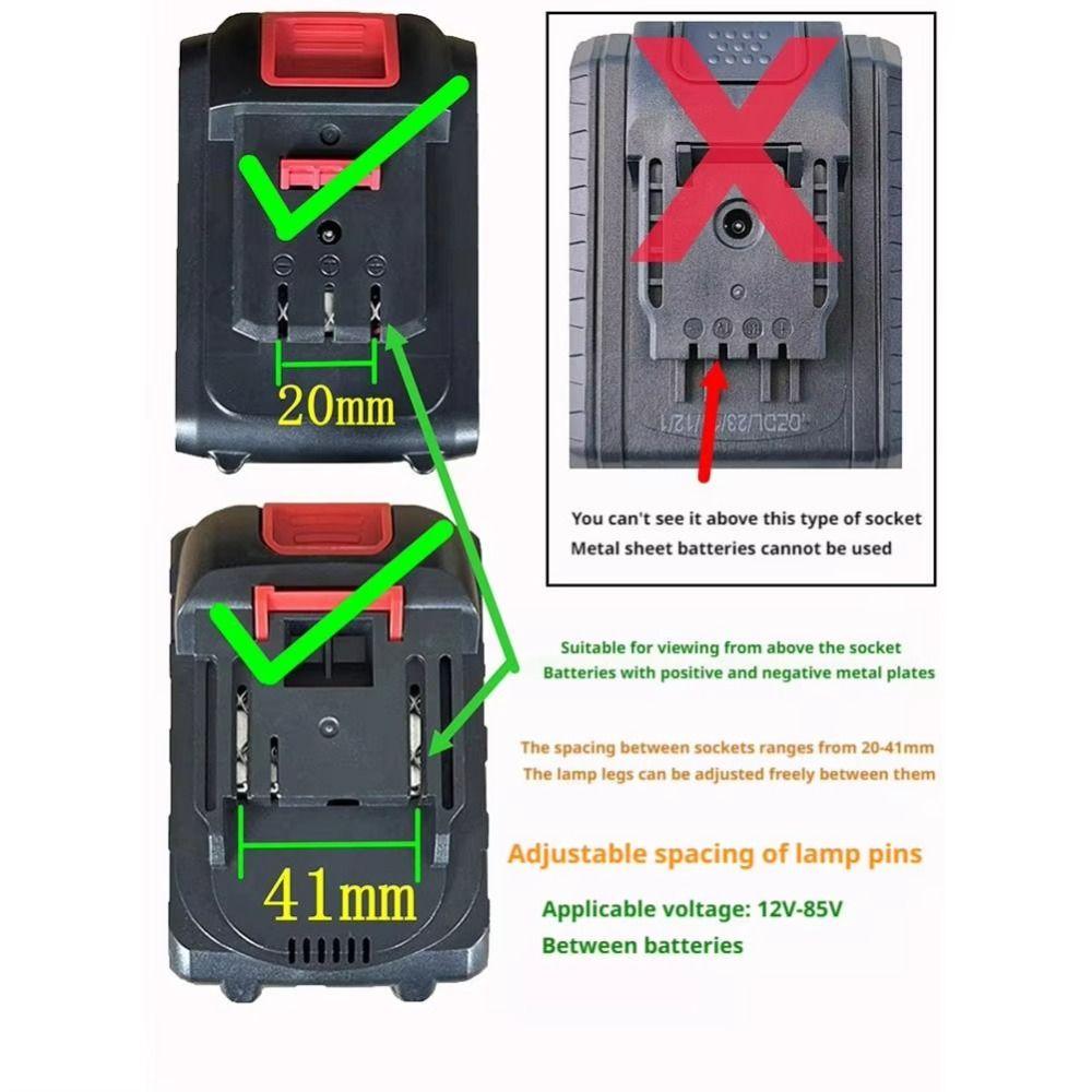 Universal LED Work Light Adjustable Portable Work Lights for Makita/Milwaukee/Dewalt/Bosch