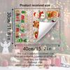 Cute Christmas Window Stickers Same Color Both Sides Self Adhesive Decals for Shopping Mall Home Shop Xmas Window Decor