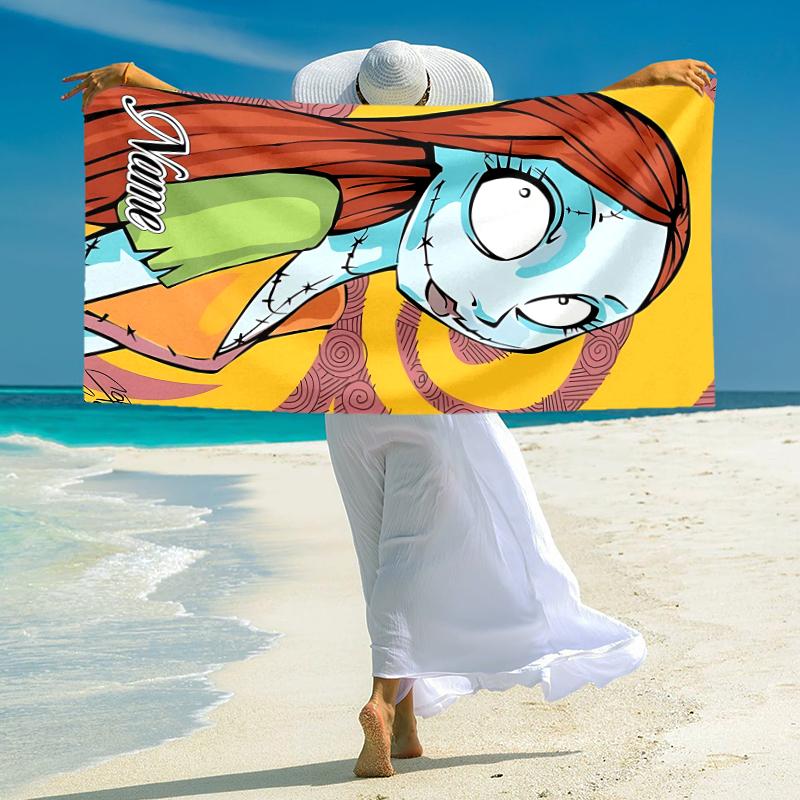 Personalized Zombie Girl Hair Beach Towel Microfiber Beach Towel Thin Absorbent for Beach Swimming Yoga Bath Sports. 0910310