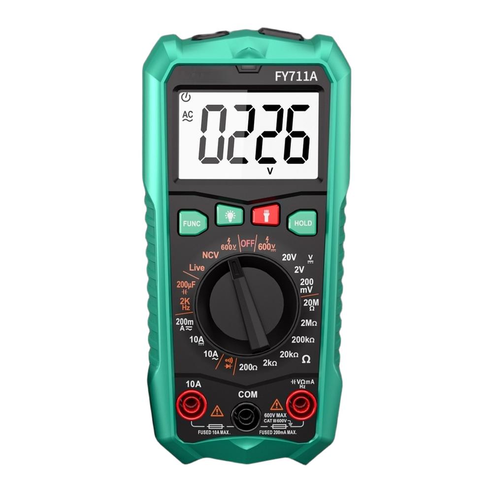 True RMS Digital Multimeter FY711A Auto Range NCV Detection Capacitance Frequency Measurement for Renewable Energy System Checks