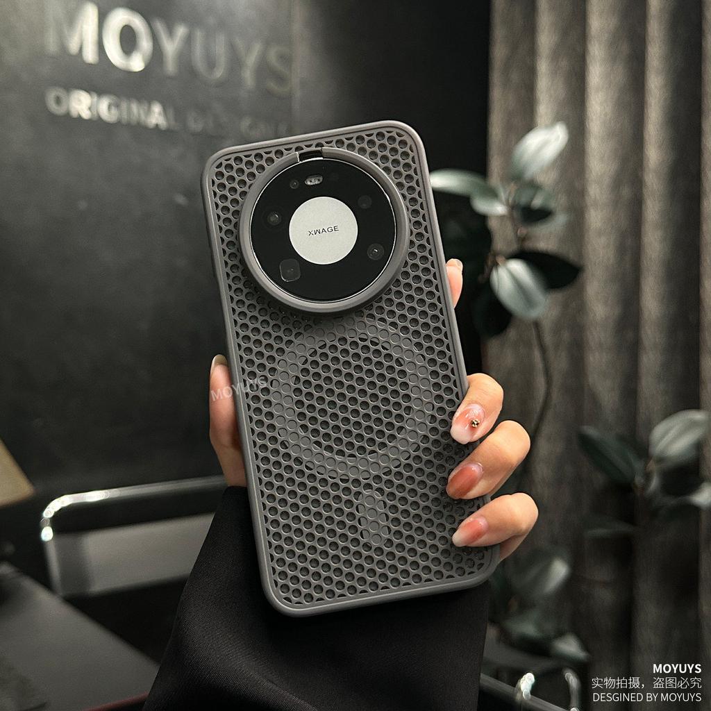 For Huawei Mate 80 Pro Case Fashion Magnetic PC Honeycomb Heat Dissipation Hole Cover For Huawei Mate 80 Shockproof Bumper