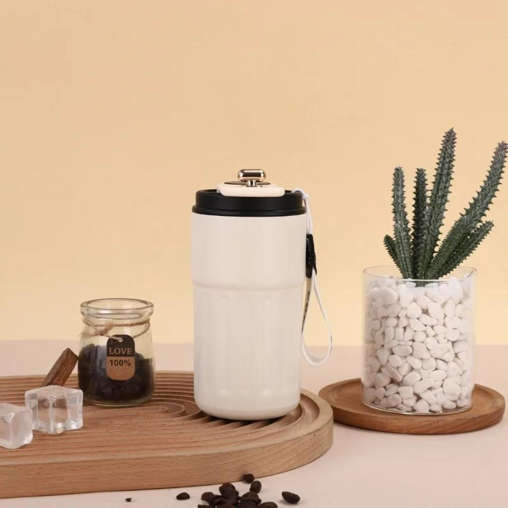 Smart Temperature Display Coffee Cup 450ml, 316 Stainless Steel Vacuum Insulated Thermo Bottle, Portable Thermal Mug for Office