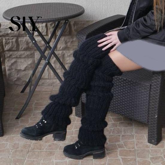 Soft And Cozy Women Socks 1 Pair Winter Calf Thick Knitted Solid Color Anti-slip Warm Pile Comfortable For Leg Warmers JK Boots Stocking Lolita