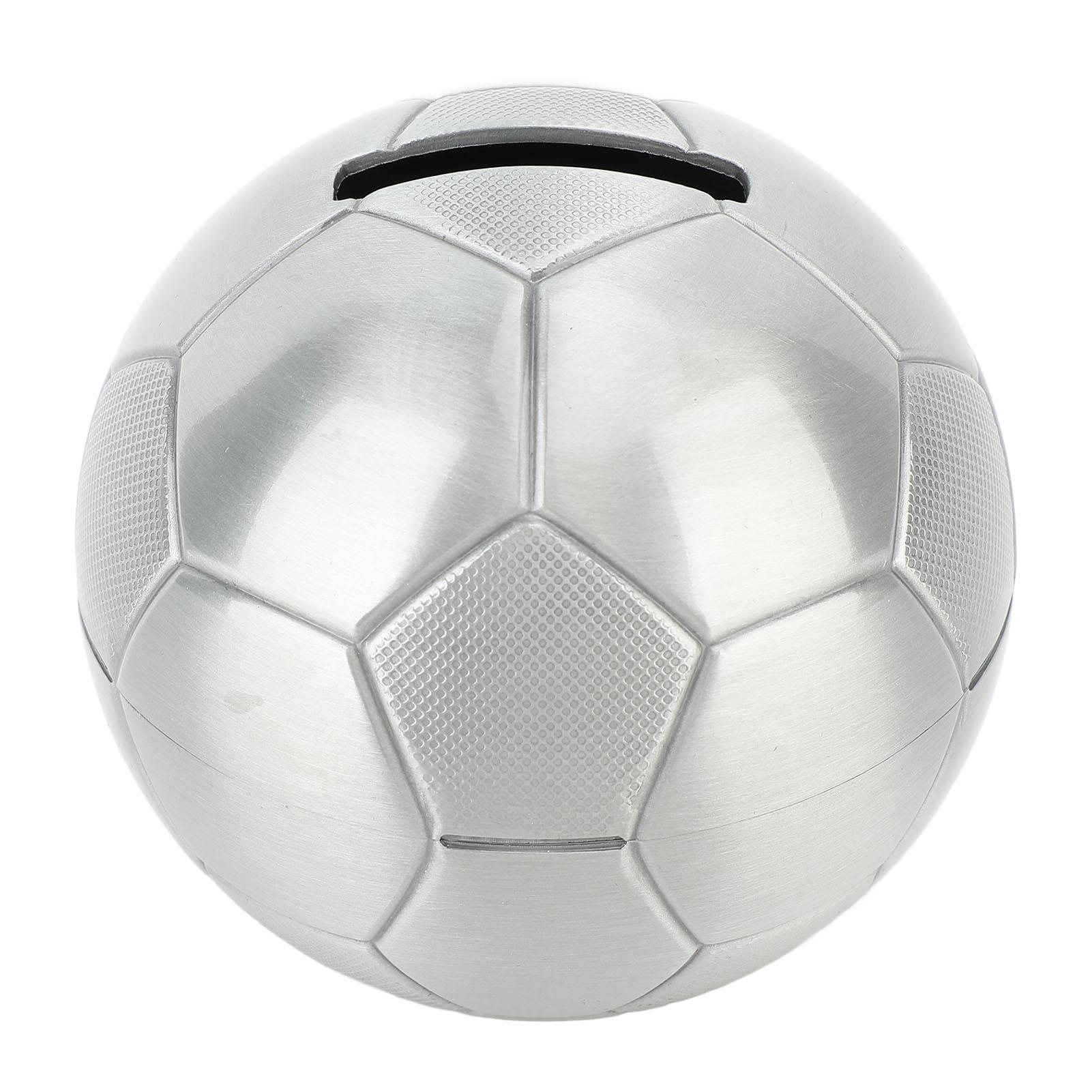 

Металлическая копилка для монет в виде футбольного мяча большой вместимости, декоративная, многофункциональная, копилка для монет в виде футбольного мяча, футбольная копилка для детей, мальчиков