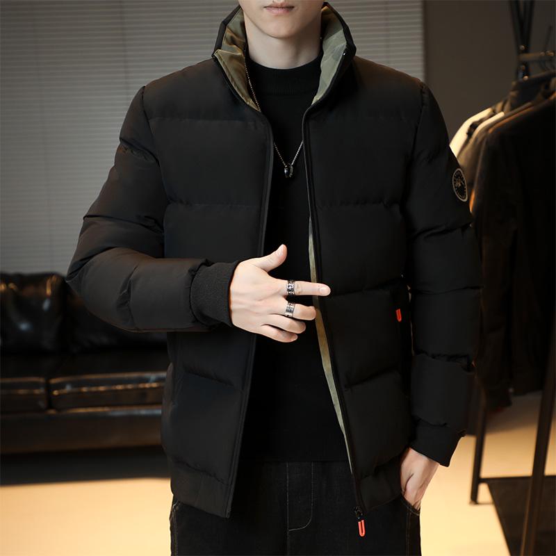 Brand Clearance Men's Thick Warm Cotton Jacket - Stand Collar Trendy Autumn/Winter Padded Outerwear