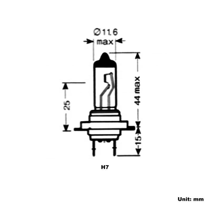 H7 Halogen Lamp PX26D 55W 100W Warm White Factory Direct UGGV Car Lights 12V Car Headlamps Quartz Glass Material H7