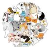 50 Pictures Can Love Cartoon Kitten Stickers Suitcase Car Water Cup Mobile Phone Stickers Waterproof