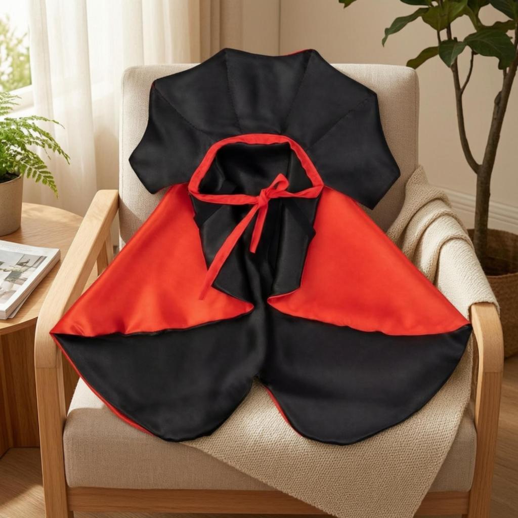Flowing Pet Costume Cape Adjustable Hooded Funny for Seasonal Photos