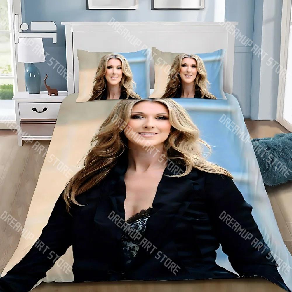 3D-Druck Celine Dion Niedliches Bettwäsche-Set Einzelbett Queen King Vollgröße Bettbezug Kissenbezug Bett Jungen Mädchen Erwachsene Heimtextilien