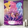 LoliRock Anime Wall Tapestry Aesthetic Wall Hanging Printed Fabric Blanket Decorative Tapestries for Bedroom Living Room Home Decor