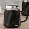 Opening Small Gift with Lid Mirror Cup Couple Office Mug Ins Fengshui Cup Souvenir Business Cup