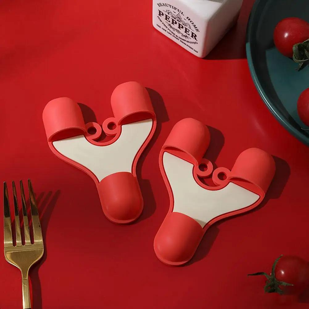 Husholdningssilikonklype Kreativt kjøkkenverktøy Anti-skåldingsklype Fjerner Multifunksjons tallerkenløfter Tallerken Sklisikker