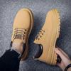 Men's Autumn Martin Ankle Boots - Trendy & Versatile Yellow Thick Sole Work Shoes