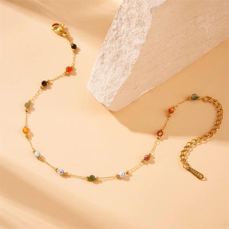 Personalized And Creative Color Bead Women's Bracelet Women's Retro Fashion Thin Bracelet Jewelry Gift