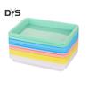 10Pcs Painting Plates Plastic Art Trays Stackable Non-Slip Design Widely Used Easy To Clean DIY Projects Colored Serving Trays
