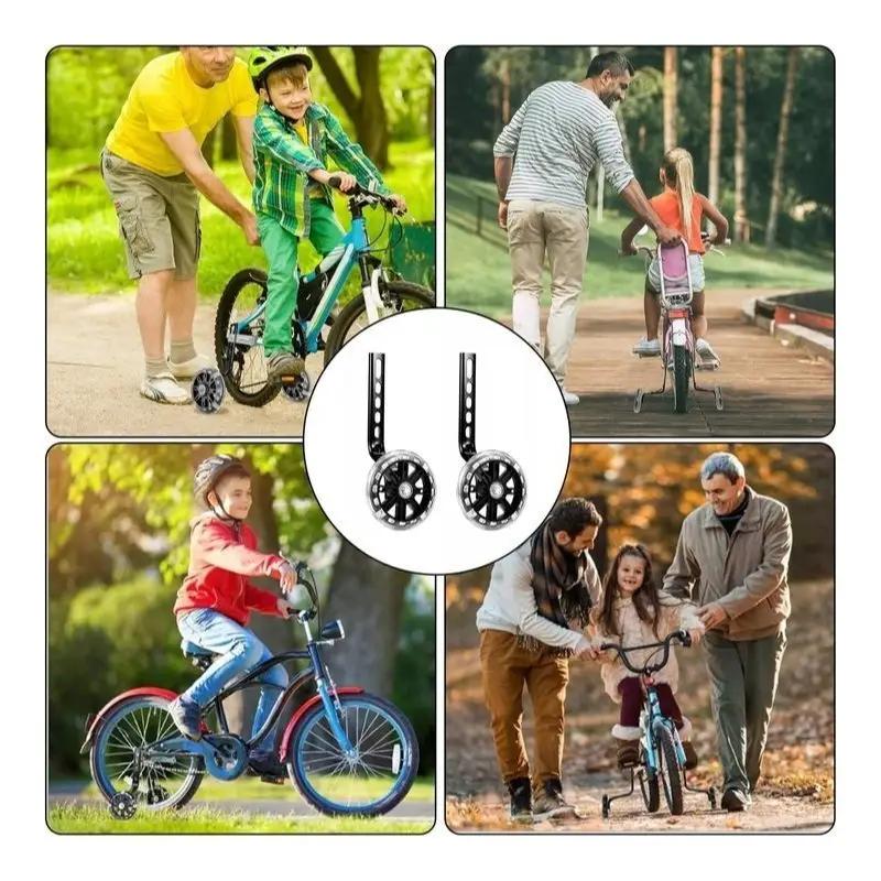 Postranní kolečka pro dětská kola, LED RGB, barevná kola na kolo, svítící