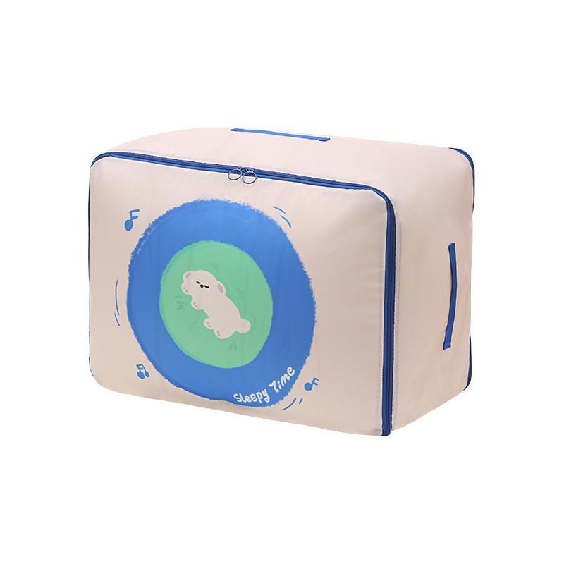 Cotton Quilt Storage Bag With Sealing Closure For Bedroom Organization And Travel Use