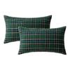 Christmas Check Cushion Pillow Cover for Living Room Sofa (Pack of 2, 12x18 Inch) - Christmas Theme Decor