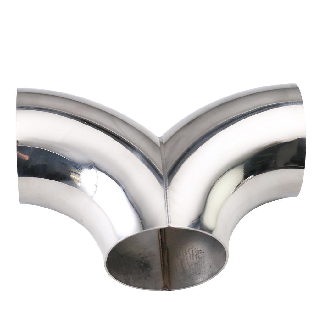 304 stainless steel Exhaust Pipe Fittings Herringbone universal welding Y type Connection Tube 51mm 63mm 76mm