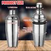 1/6Pcs Dishwasher Safe Stainless Steel Cocktail Shaker Set Full Bartender Tools for Home Bar Drink Mixing