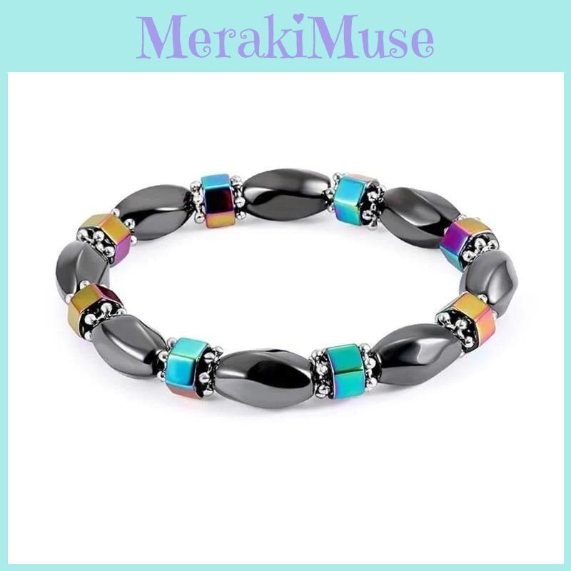 2022 Summer Collection Lhsl-059 Magnetic Stone Bracelet In Rainbow Colors Natural Style