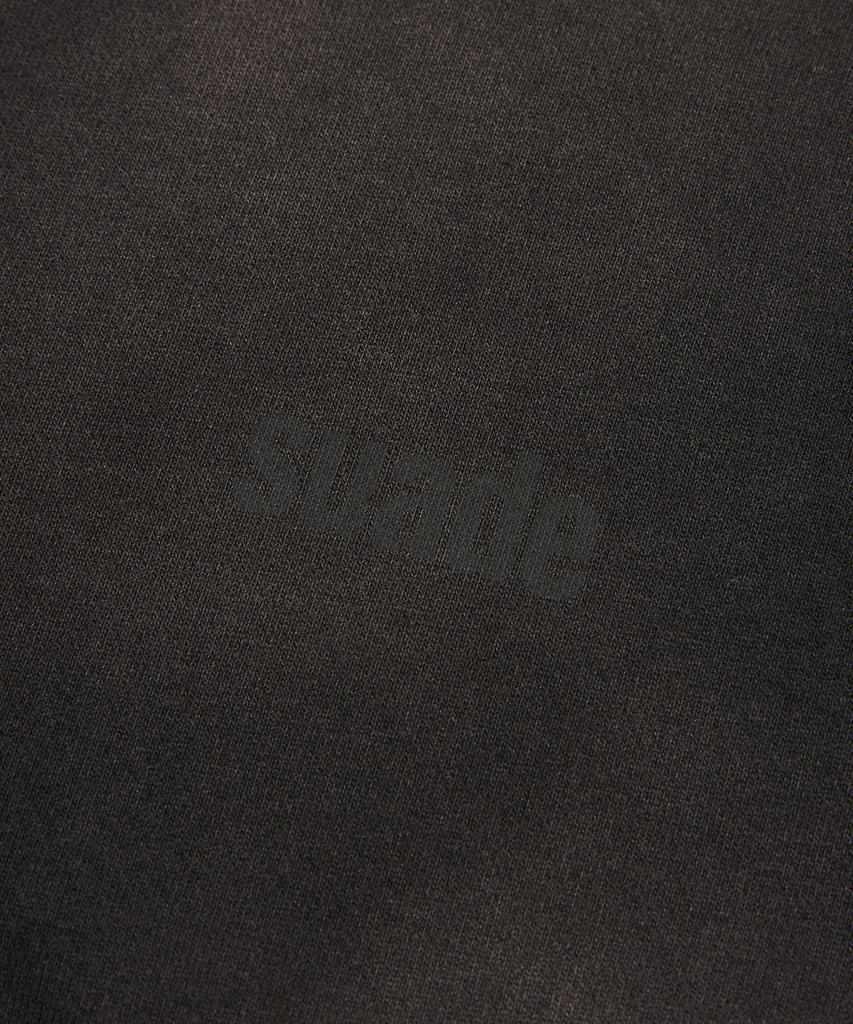 Seuweideu Cropped Washed Crewneck [Dark Black]