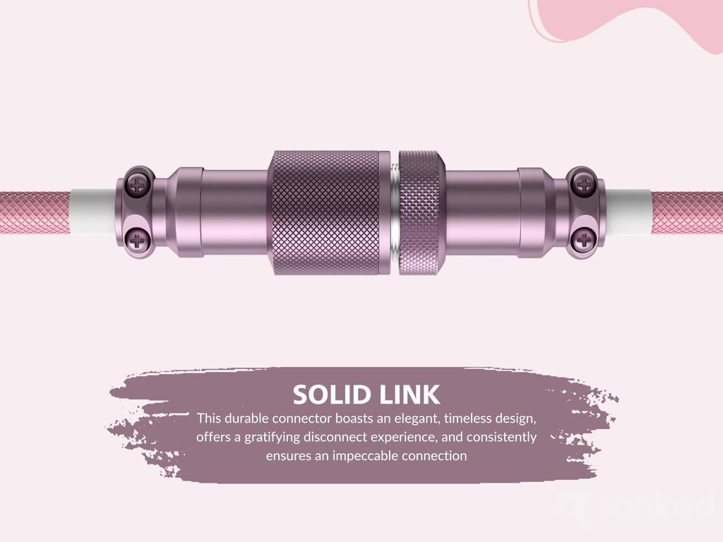 Rankcoil Keyboard Cable Handcrafted Braided Cable USB Type C To A Aviator Connector for Custom Mechanical Gaming Keyboards Supports 20W Fast Charging