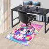 1pc Rainbow Unicorn Chair Mat - Anime Cartoon Design Office Rug for Desk, Non-Slip Carpet for Home Decor, Suitable for All Seasons.H013