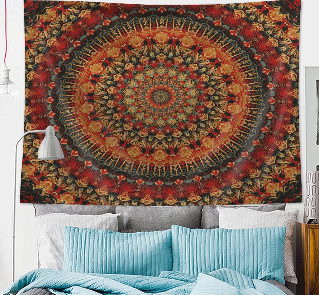 Indian Mandala Tapestry Wall Hanging Sandy Beach Throw Rug Blanket Camping Tent Travel Mattress Bohemian Tapestries
